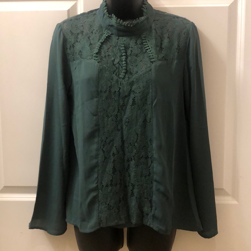 Green Lace Blouse